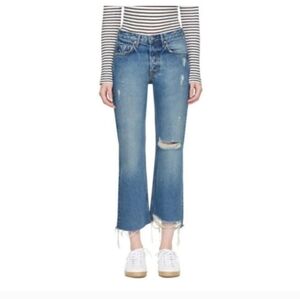 Wide leg cropped jeans